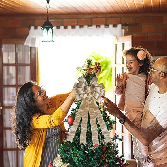 Adornos navideños, adornos navideños, regalos navideños, lazo navideño de terciopelo con ribete dorado, caja de regalo para pared trasera de árbol de Navidad, bolsa de regalo, lazo de terciopelo con r