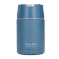 thumbnail image 1 of Recipiente para alimentos aislado al vacío de 800 ml/27 oz, de acero inoxidable 304, de doble capa, con cuchara plegable, color azul, 1 of 14