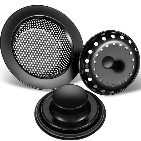 

3 Pieces Kitchen Sink Stopper Strainer Garbage Disposal Plug Stainless Steel Universal Anti-Clogging Kitchen Sink Filter Sieve Basket Strainer Wide Rim for Kitchen Sink Drain