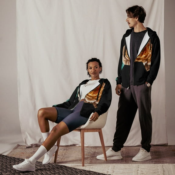 Flowers everywhere Unisex zip hoodie (2XS)