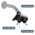 thumbnail image 2 of BRIGHT SHOWERS Shower Arm Diverter Valve for Hand held Showerhead and Fixed Spray Head, 3-Way Shower Head Diverter Valve, Oil-Rubbed Bronze, 2 of 7