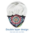 thumbnail image 4 of Shower Caps,Multicolor Ethnic Mandala Pattern Waterproof Shower Cap for Women 4 Pieces,Double Reusable Hair Cover for Shower PEVA Elastic Stretch Hem, 4 of 7