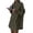 Army Green, variant on Women's Oversized Longline Shirt Dress Casual Lapel Button Down Maxi Top with Pockets Long Sleeve Loose Fit Cover Up for Spring Summer Daily Vacation