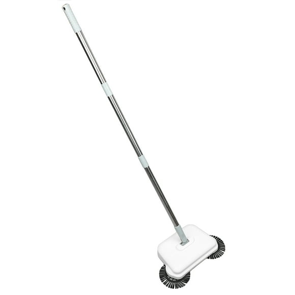 Hand Push Sweeper, 2 in 1 Quiet Lightweight Manual Vacuum Sweeper  for Tile Floor
