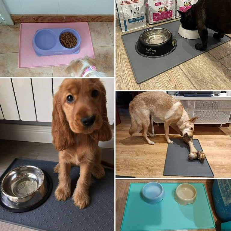  Dog Food Mat, Waterproof Pet Mat for Food and Water