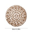 thumbnail image 3 of Doghiosgha Woven Round Placemat Hollow Table Mat Heat Resistant Placemat for Wedding Party Dinner Table Decor, 15 Inch, Coffee, 3 of 6