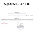 thumbnail image 3 of White Adjustable Tension Shower Rod, No Drill, Expandable 50-84 in., Supports 40 lbs., 3 of 8