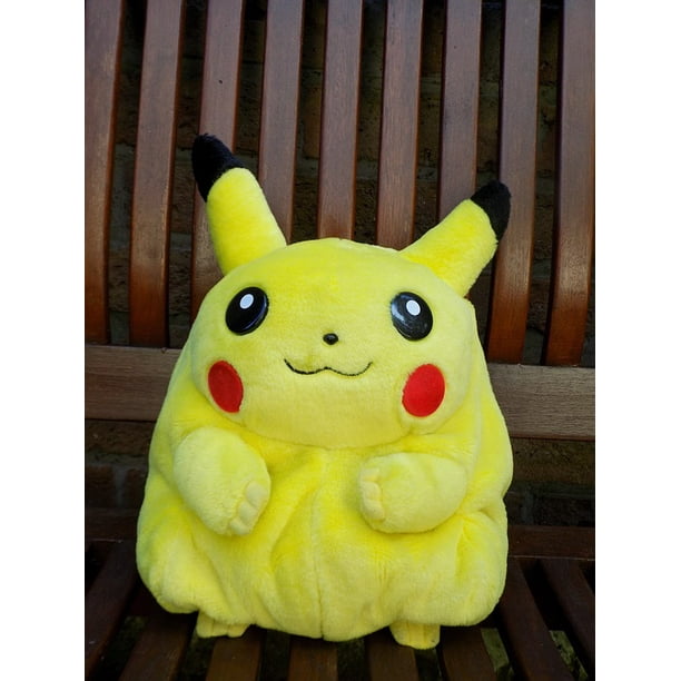 Pokemon Anime Pikachu Fictitious Teddy Bear Yellow-12 Inch By 18 Inch Laminated Poster With