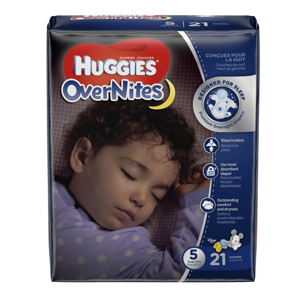 HUGGIES OverNites Diapers, Size 5, 21 Diapers Walmart