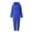 Blue, variant on Long Sleeve Onesies Girl,Warm Solid Color Hooded Jumpsuits Full Zip Outfits for Winter Bodysuit