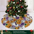 thumbnail image 6 of FMSHPON Happy Halloween Pattern Xmas Christmas Tree Skirt Stand Mat for Holiday Party Decoration Indoor Outdoor 48 inches, 6 of 6