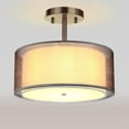 Flush Mount Ceiling Light,3Lights Modern Light Fixtures Ceiling Mount Drum Light Fixture for