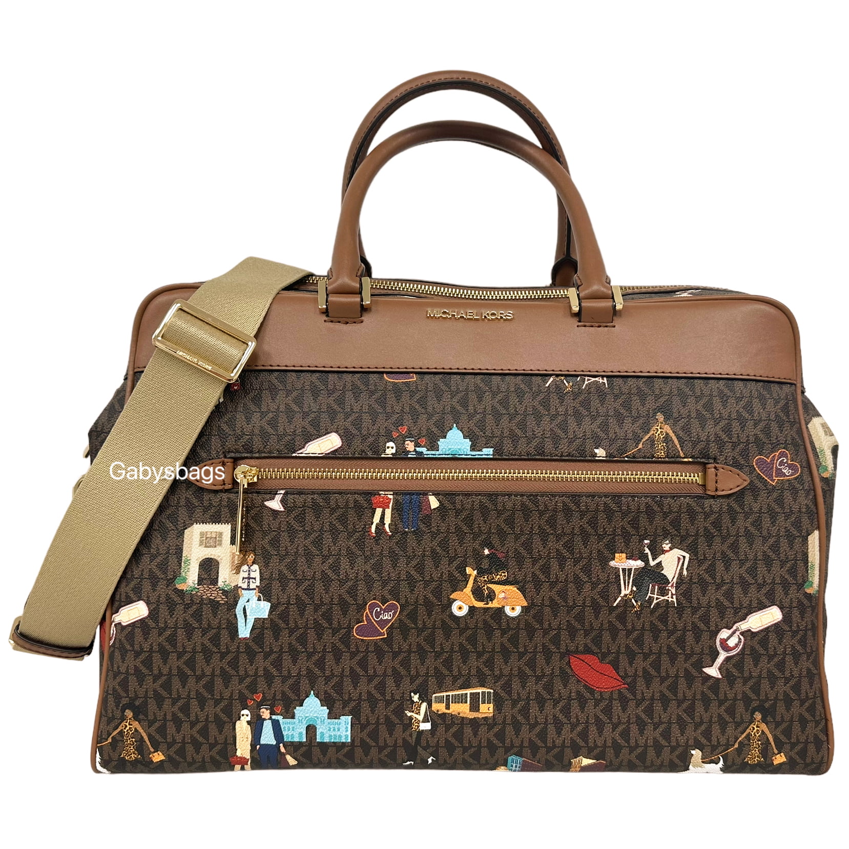 Michael Kors Large Weekender Travel Bag Brown - $145 - From Hannah