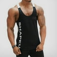 thumbnail image 1 of Men Gym Singlet Tank Top shirt Stringer Bodybuilding Y-Back Muscle Fitness Vest, 1 of 6
