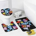 thumbnail image 4 of Blue'S Clues 4 Pcs Shower Curtain Sets with 12 Hooks Non-Slip Rugs U-Shaped Bath Mat, Toilet Cover, Bathroom Sets with Shower Curtain And Rugs And Accessories, 4 of 8