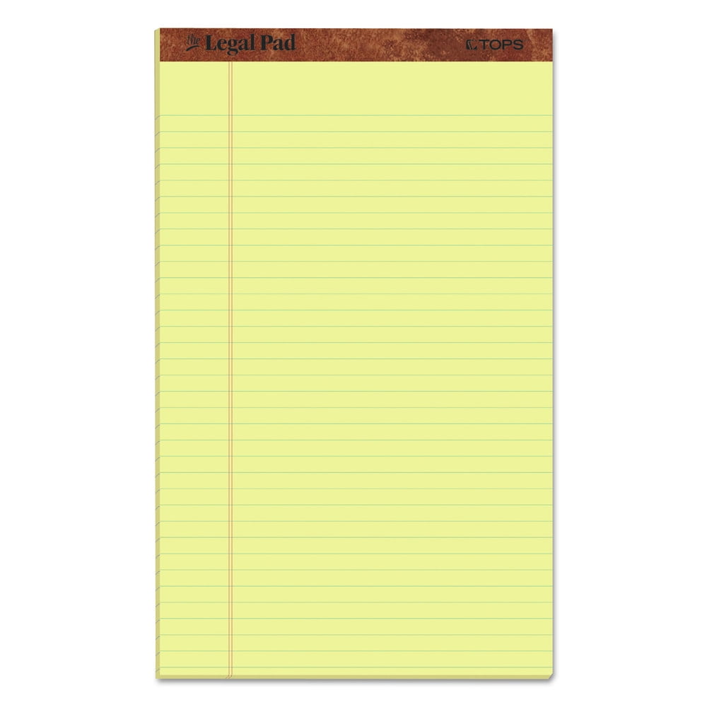 White for sale online TOPS 7533 The Legal Pad Writing Pad Legal Rule 11.75 x 8.5 inch 50 Sheets Pack of 12 