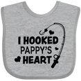 thumbnail image 3 of Inktastic I Hooked Pappy's Heart with Fishing Rod Boys or Girls Baby Bib, 3 of 4
