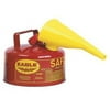 Justrite UI-10-FS Eagle Type I Safety Can 1 Gallon With Funnel Red, Ui