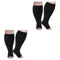 thumbnail image 2 of Calcetines de compresión Qarigey pantorrilla ancha multicolor 2Conjunto Negro/Puntera 6XL, 2 of 6