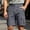 Dark Gray, variant on Men's Casual Twill Pull on Cargo Shorts Button Zip Fly Cotton Elastic Waist Loose Fit Drawstring Work Short with Muti Pocket Dark Gray