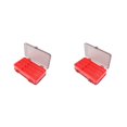 thumbnail image 2 of kurtrusly Fishing Tool Storage Box Solid Color Multi Compartment Replacement Bait Lure Fish Tools Case Organizer Accessories Red 2Set, 2 of 6