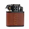 thumbnail image 2 of Thorens Inlaid Mechanical Movement Luxury Vintage Handmade Cowhide Lighter,Kerosene Lighter That Lights Cigars,Luxury Gifts For Men,Coffee Color, 2 of 6