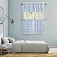 thumbnail image 5 of Blue Botanical Kitchen Curtains Sets for Windows 36 Inch Length, Watercolor Rustic Tree Abstract Rod Pocket Window Treatments Tier Curtains and Valances Set for Bedroom/Bathroom, 5 of 8