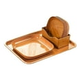 thumbnail image 4 of Plato cuadrado de grano de madera para cocina, plato de , fácil de limpiar, platos portátiles para servir frutas, postre, frutas secas, dulces y 10 piezas, 4 of 8