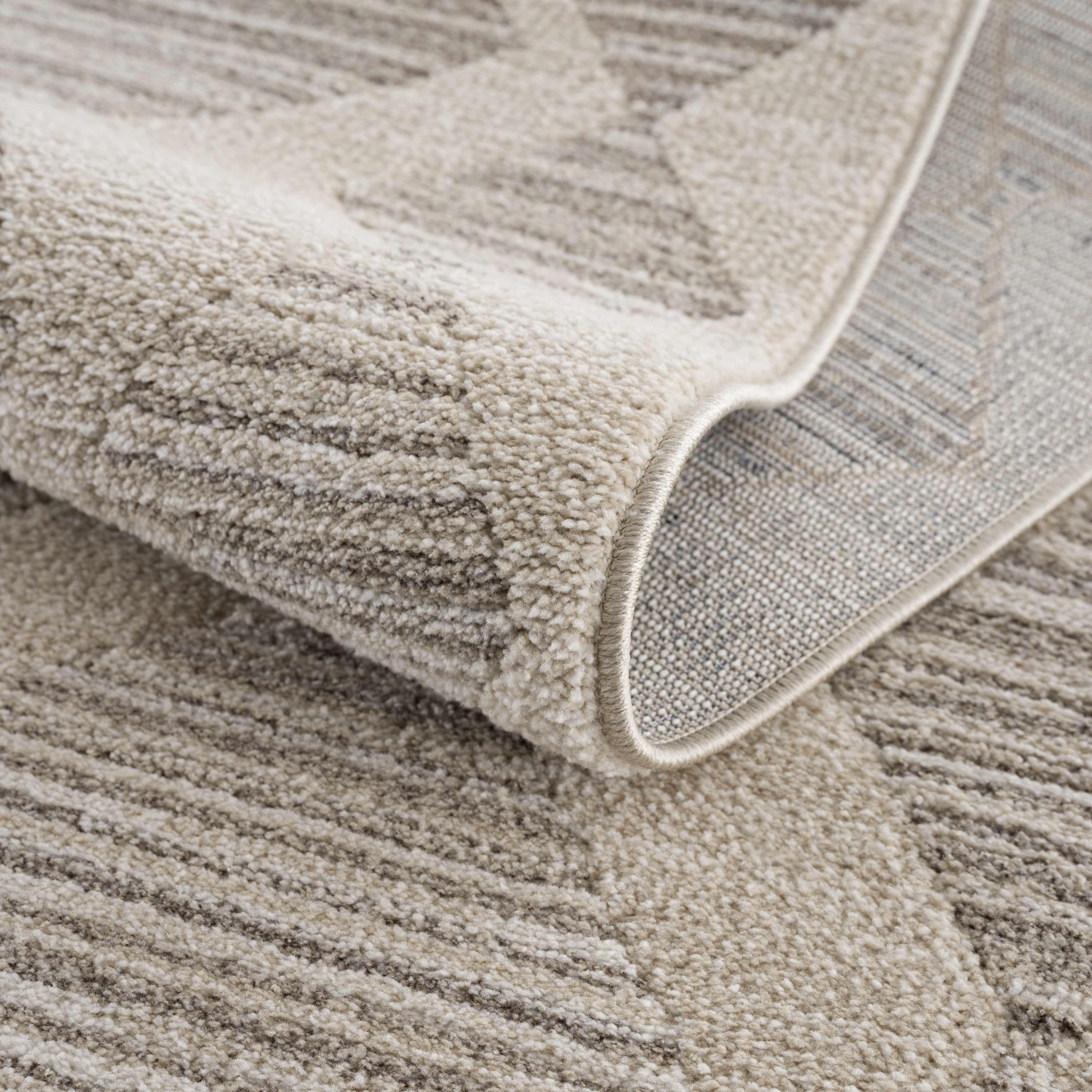 Hauteloom Casablanca Collection Living Room Bedroom Runner Rug - Cozy Moroccan Farmhouse Carpet - Brown, Beige - 2'7" x 7'3"