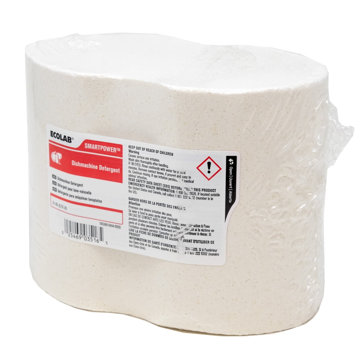 EcoLab SMARTPOWER Dishmachine Detergent, 6101201, 6.5 LB. | 4/Case