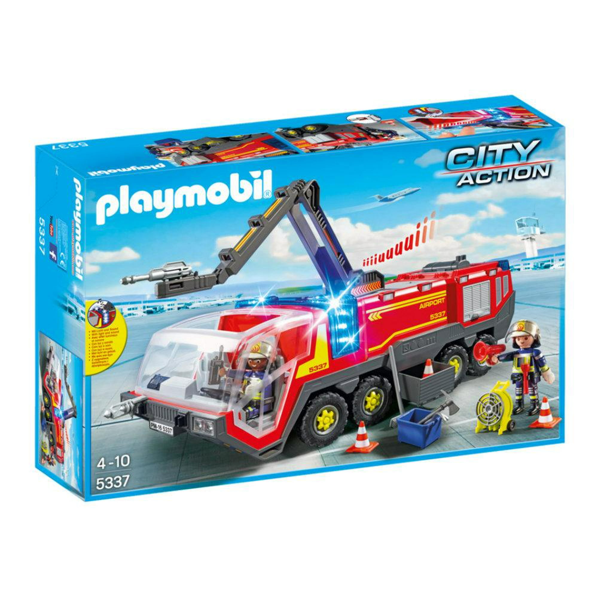 Camion Pompier Playmobil City Action Playmobil City Action pompiers avec vehiculeaéroportuaire 5337 | Walmart Canada
