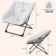 thumbnail image 4 of Yeshouse Sillón plegable extragrande y cómodo, con acento de piel sintética, para leer y relajarse, con estructura de metal, ideal para sala de estar, dormitorio y dormitorios, 4 of 9