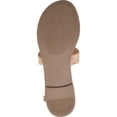 thumbnail image 4 of JOURNEE COLLECTION Womens Beige Laser Cut Half-Caged Design Cushioned Ankle Strap Niobi Round Toe Buckle Thong Sandals Shoes 8, 4 of 4