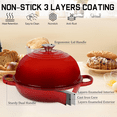 thumbnail image 2 of Enameled Cast Iron Bread Oven, 5 Qt Dutch Oven for Sourdough Bread Baking, Round Bread Oven for Bread Baking, Non-Stick Enameled Cast Iron Dutch Oven Pot with Lid, 2 of 6