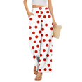 thumbnail image 2 of kaondbfi Fashion Casual Women's Wide Leg Pants High Elastic Waisted Pants Trousers with Pockets Summer Casual Pants for Women, 2 of 7