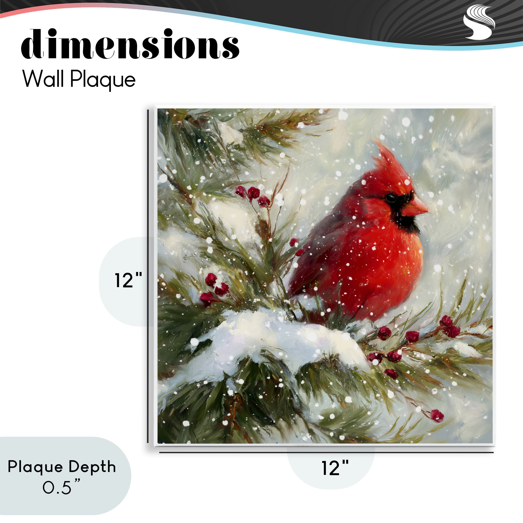 Stupell Industries Winter's Red Jewel Wall Plaque Art, design by Tina LeCour