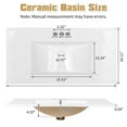 thumbnail image 5 of IVV 36" Bathroom Vanity with Sink Set, Modern Vanity Base Cabinet with Ceramic Basin, Extra Large Storage with 2 Doors & 2 Drawers, White, 5 of 10