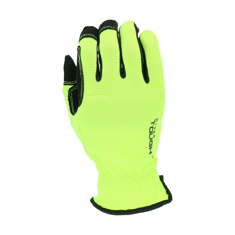 Hyper Tough Synthetic Leather Work Gloves with Knuckle