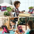 thumbnail image 3 of SaniMore Hybird Case for Fire 7" 12th Gen 2022, Rugged Heavy Duty Protective Case Hidden Kickstand Dual Angle Stand Shockproof Anti-drop for  Fire 7" 12th Gen, Black+Rose, 3 of 11