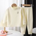 thumbnail image 2 of TOWED22 Toddler Boys Girls Pajamas 2-Piece Kids Pjs Set Soft Stretchy Long Sleeve Top and Pants for Fall and Winter 3 6 9 12 18 24 Months 2 3 4 5 6 7 8 9 Years(Yellow,3-4 Y), 2 of 6