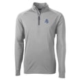 thumbnail image 2 of Men's Cutter & Buck  Gray Hartford Yard Goats Adapt Eco Knit Stretch Recycled Big & Tall Quarter-Zip Pullover Top, 2 of 3