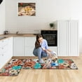 thumbnail image 3 of 2 Pieces Boho Floral Kitchen Rugs Non Slip Washable, Farmhouse Anti Fatigue Kitchen Mat Set of 2, Bohemian Colorful Flowers Kitchen Mats for Floor Comfort Mat Set, 18'''' x 30'''' + 18'''' x 48'''', 3 of 5