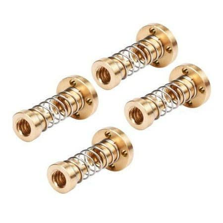 

T8 Anti Backlash Loaded Nut Pitch 2mm Lead 2mm Elimination Space for 8mm Threaded Rod Lead Screws(4 Pack)