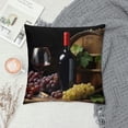 thumbnail image 2 of Patifu Wine Grapes Graphic Decorative Cushion Cover for Home Couch Sofa, Zipper Closure, Aesthetic Design, 1PC 12x12in, 2 of 5