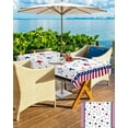 thumbnail image 5 of 4th of July Outdoor Tablecloth with Umbrella Hole and Zipper Red White and Blue Stars Stripes Tablecloths 60x102 Waterproof Table Cloths Patriotic Patio Table Cloth Cover for Independence Day Party, 5 of 6