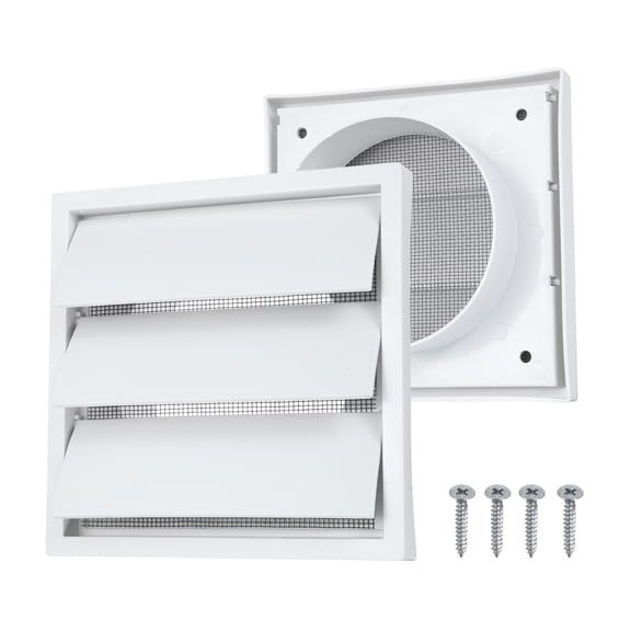 Uxcell 1 Set Exhaust Vent Cover 4" OD, 5.5"L x 5.5"W) Dryer Air Vent Covers