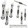 thumbnail image 6 of Stainless Steel Magnetic Measuring Spoons Set with Leveler, Stackable Metal Tablespoon Measure Spoon for Baking, Cups and Spoon Set Kitchen Gadgets Apartment Essentials Fits in Spice Jars, 6 of 8