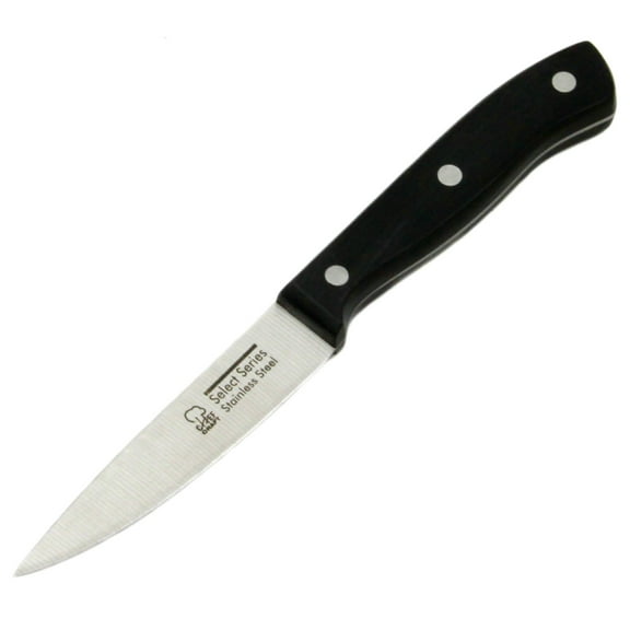 Chef Craft Select Paring Knife, 4 inch Blade 8 inches in Length, Stainless Steel/Black