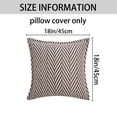 thumbnail image 7 of Unique Bargains Pack of 2 Chenille Soft Striped Modern Throw Pillow Covers Khaki Black, 7 of 7