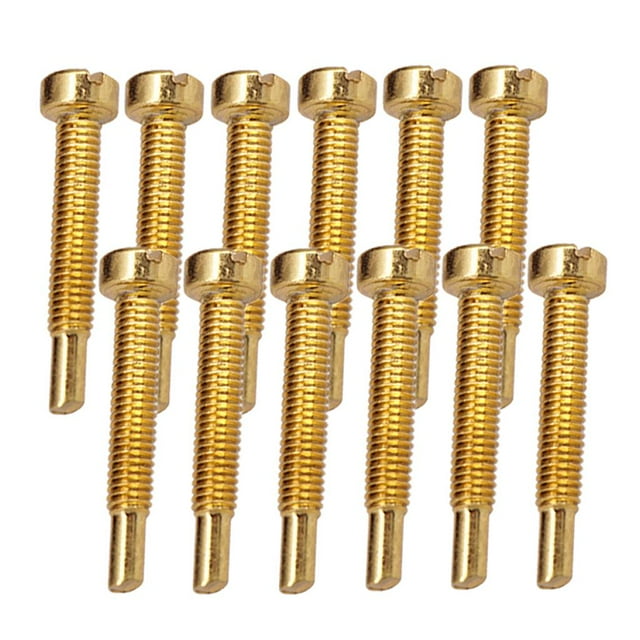 Milaget 12 Pcs Vis de Montage Double pour Guitare Électrique Doré